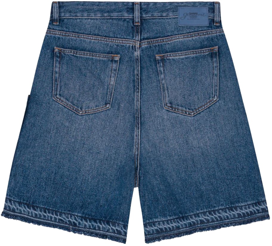 Ganni GANNI DENIM BERMUDA SHORTS Blauw