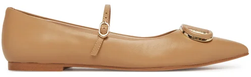 Twin-set Flat Shoes Camel Beige