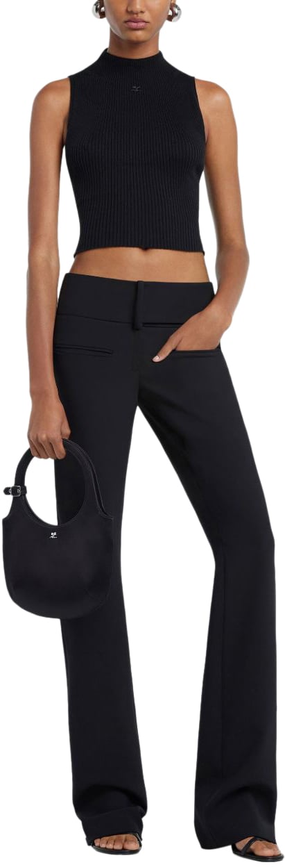 COURREGES Top Black Zwart