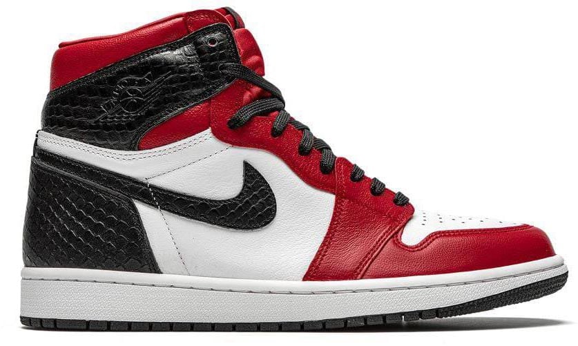 Nike Air Jordan 1 High Retro Satin Snake Rood