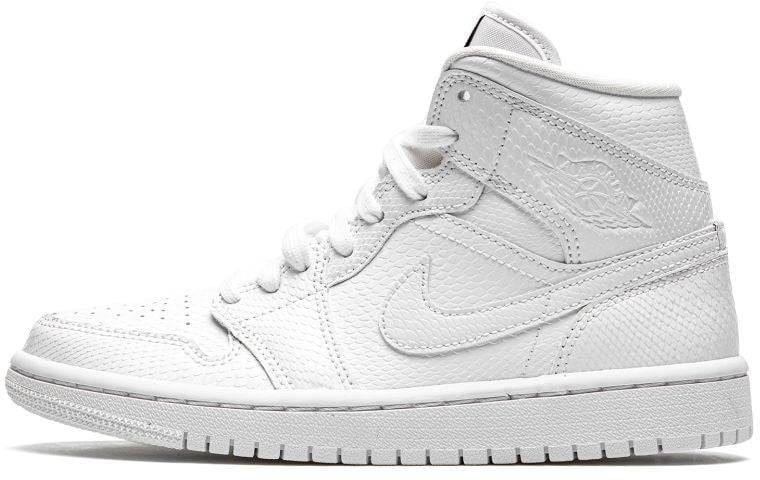 Nike Air Jordan 1 Mid White Snakeskin Wit