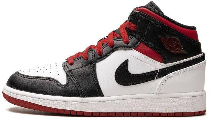 Nike Air Jordan 1 Mid Gym Red Black Toe Rood