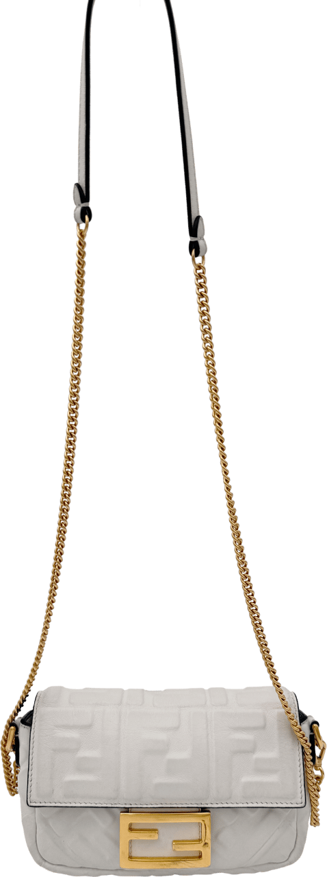 Fendi Fendi Baguette Chain Mini - Off White Wit