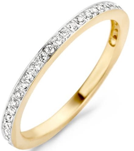 Blush 1119BZI /54 Ring 14 krt geelgoud met zirkonia maat 54 Divers
