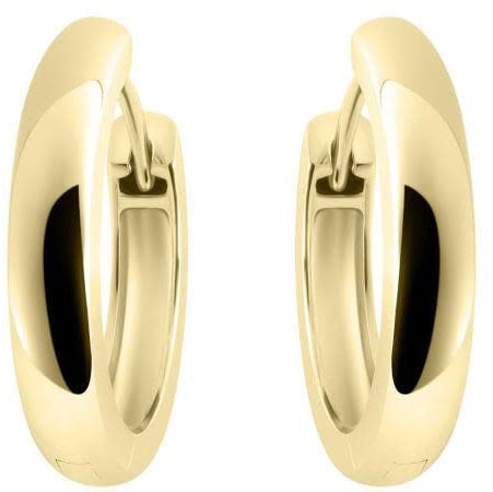 Gisser Jewels Gisser Jewels Oorringen KCA3/18Y 925 Zilver Half Bol met Geelgoud Plating 3mm breed 18mm doorsnede Divers