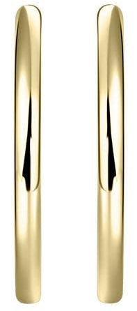 Gisser Jewels Gisser Jewels Oorringen KCA2/22Y 925 Zilver Half Bol met Geelgoud Plating 2mm breed 22mm doorsnede Divers