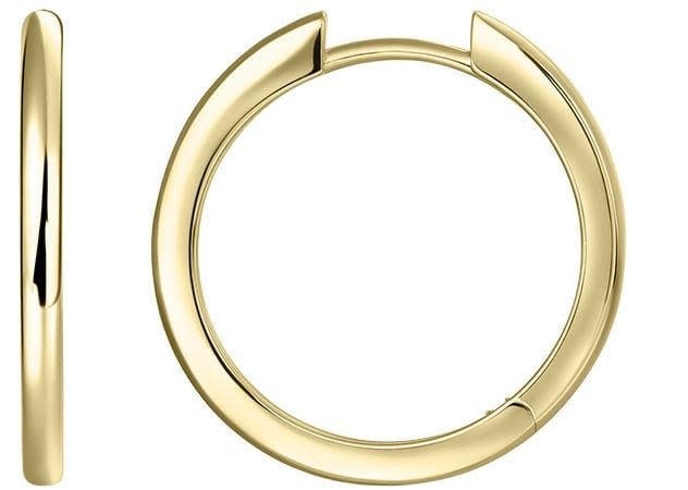 Gisser Jewels Gisser Jewels Oorringen KCA2/22Y 925 Zilver Half Bol met Geelgoud Plating 2mm breed 22mm doorsnede Divers