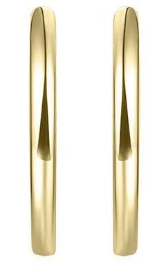 Gisser Jewels Gisser Jewels Oorringen KCA2/18Y 925 Zilver Half Bol Gerhodineerd 2mm breed 18mm doorsnede Divers