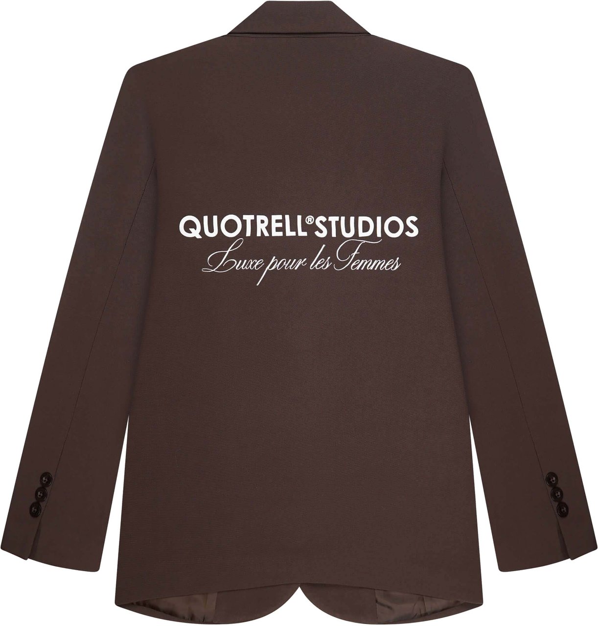 Quotrell Fee Oversized Blazer | Brown/white Bruin