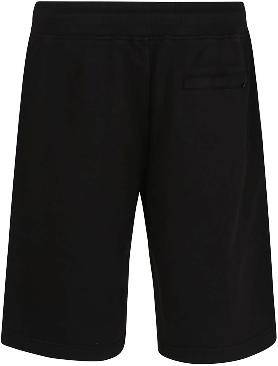 CP Company cotton diagonal fleece logo shorts Zwart