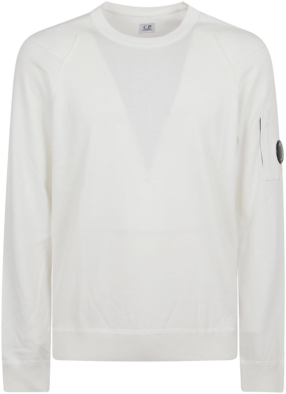 CP Company sea island crew neck lens knit Wit