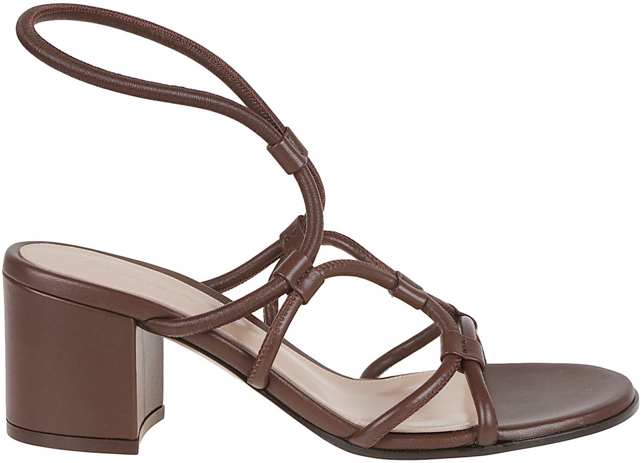 Gianvito Rossi nappa sandal Bruin