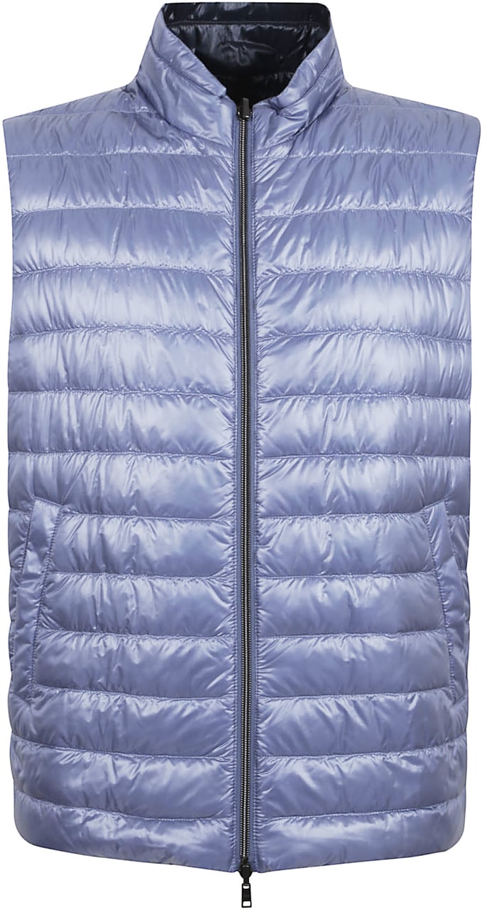 Herno smanicato reversibile nylon ult Blauw
