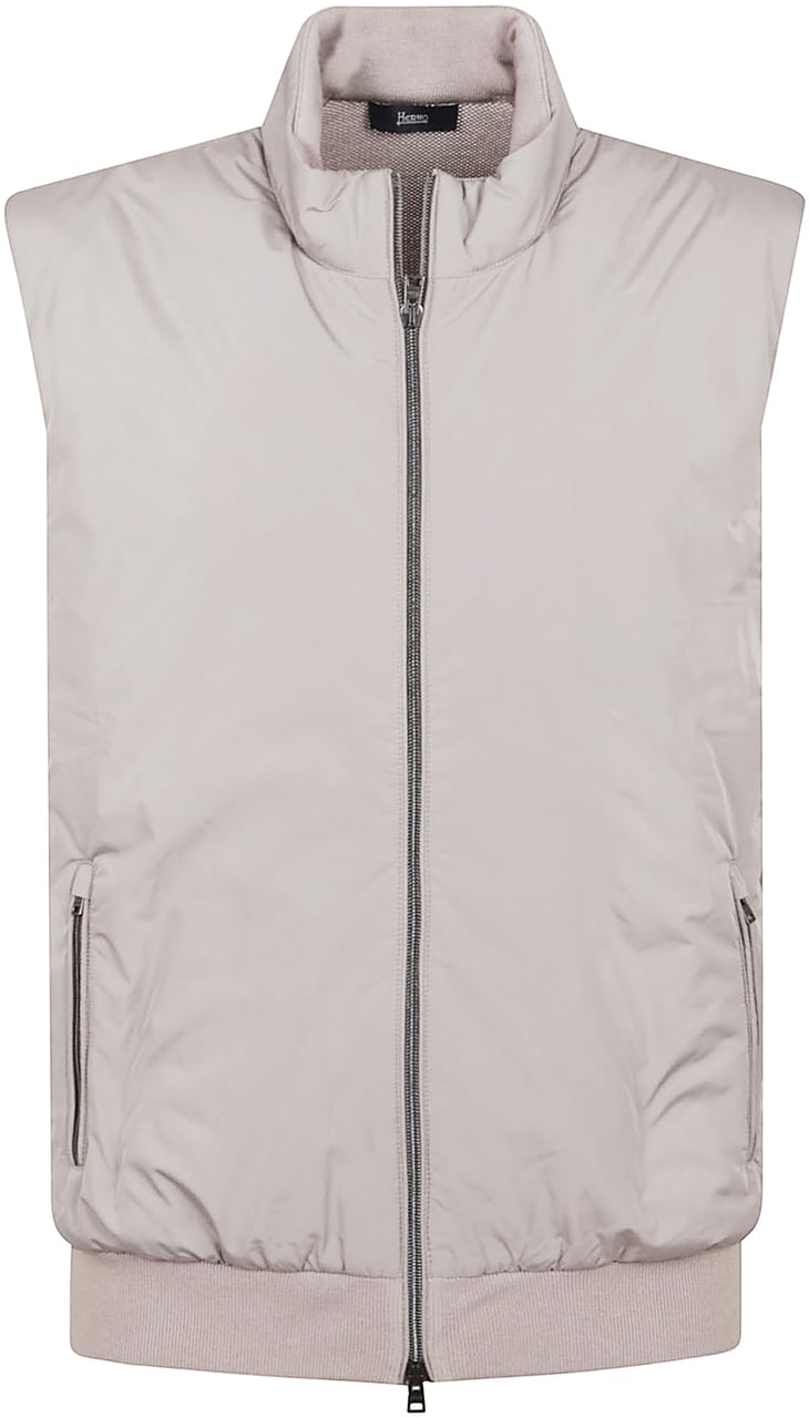 Herno smanicato imbottito nylon e maglia Grijs