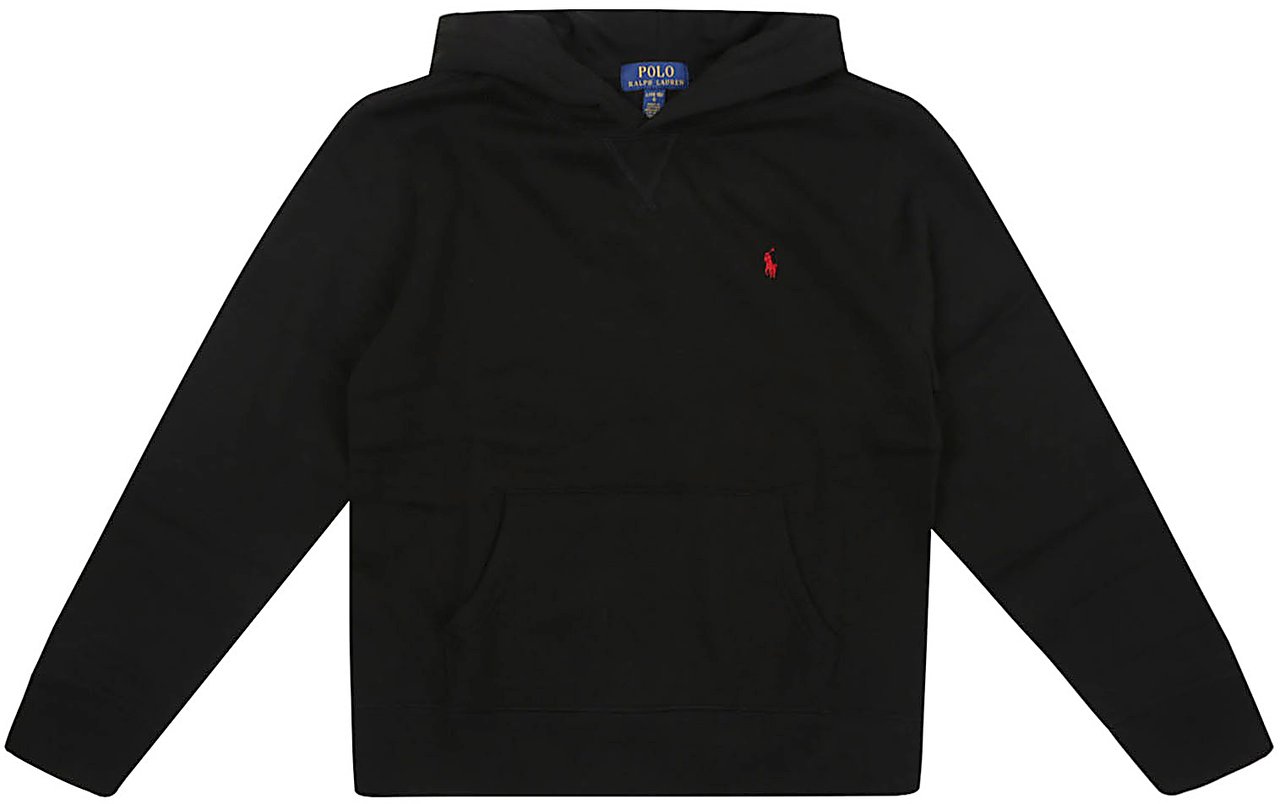 Ralph Lauren ls po hood-tops-knit Zwart