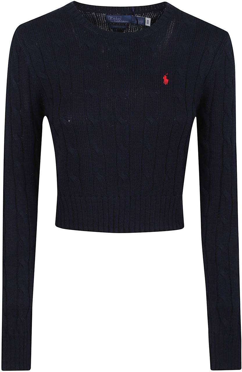 Ralph Lauren crp cbl cn-long sleeve-pullover Blauw