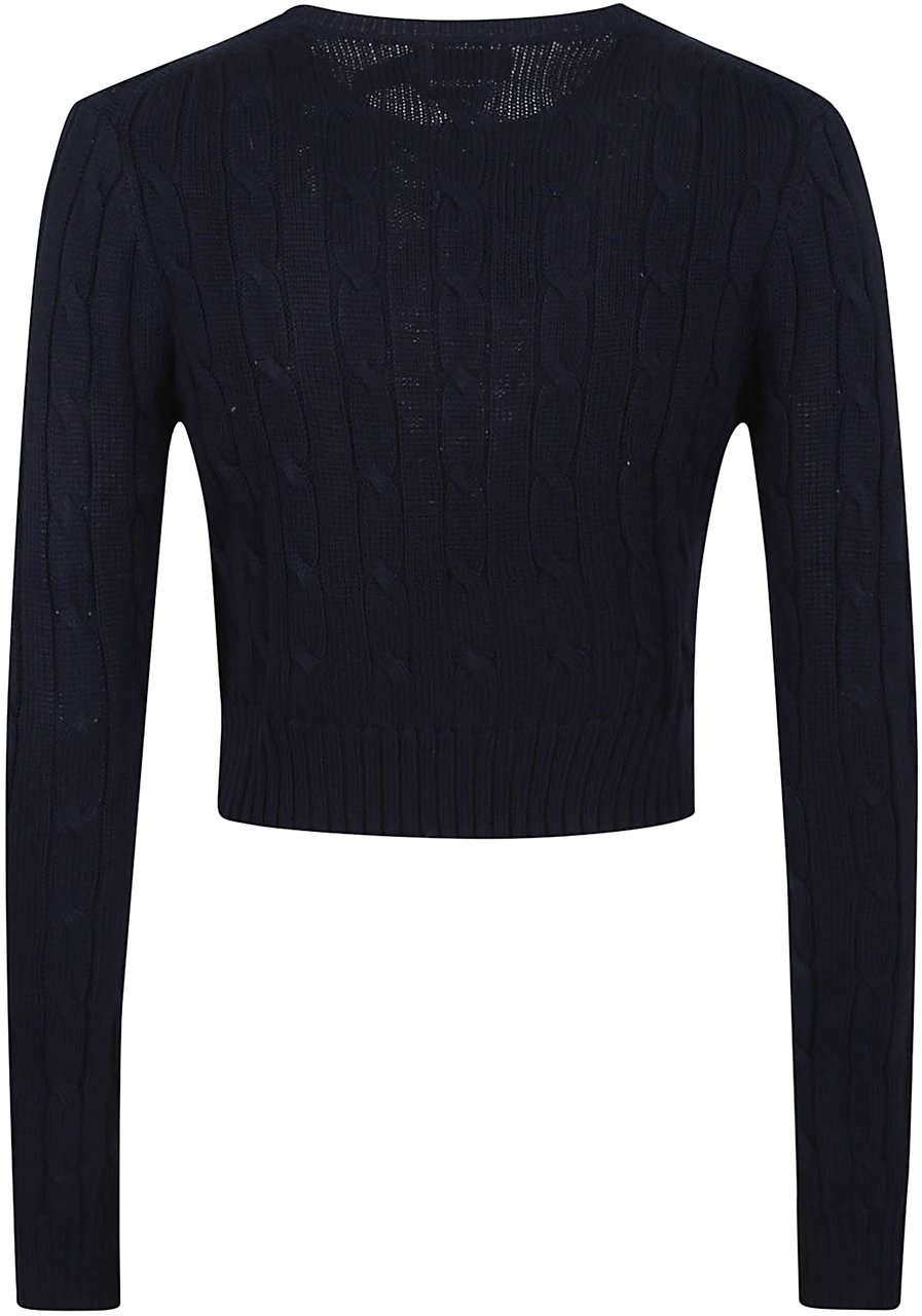 Ralph Lauren crp cbl cn-long sleeve-pullover Blauw