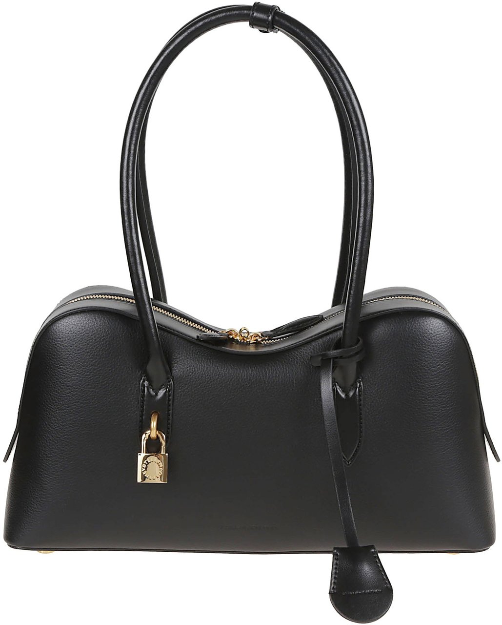 Stella McCartney tote embossed grainy eco mat Zwart