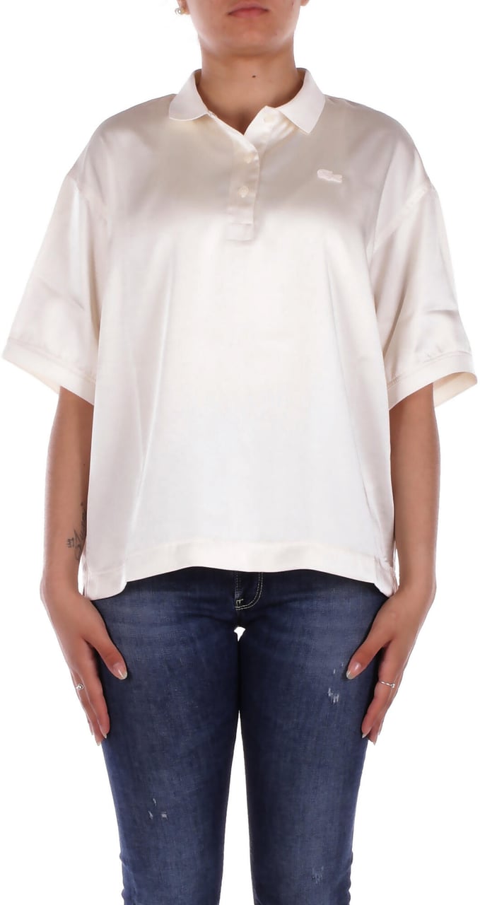 Lacoste Shirts Cream Wit