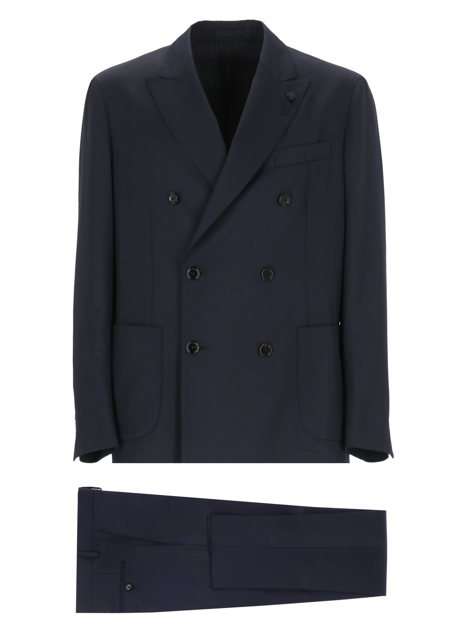 Lardini Suit Blue Blauw