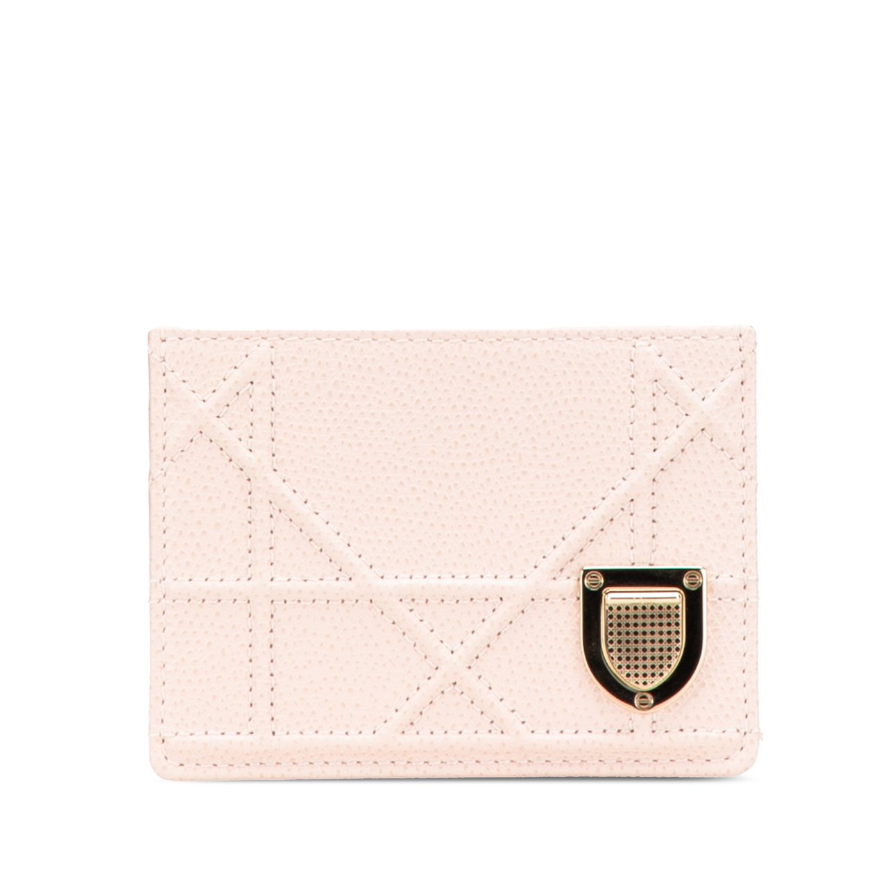Dior Grained Calfskin Diorama Card Holder Roze