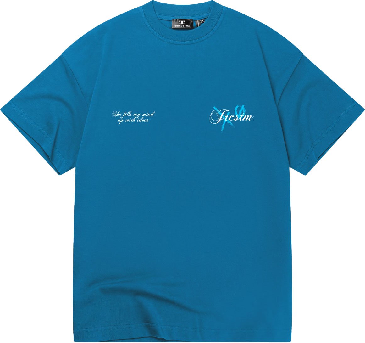 JORCUSTOM Angel SumSet Lf T-Shirt Petrol Blauw