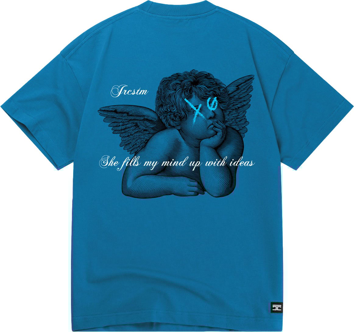 JORCUSTOM Angel SumSet Lf T-Shirt Petrol Blauw