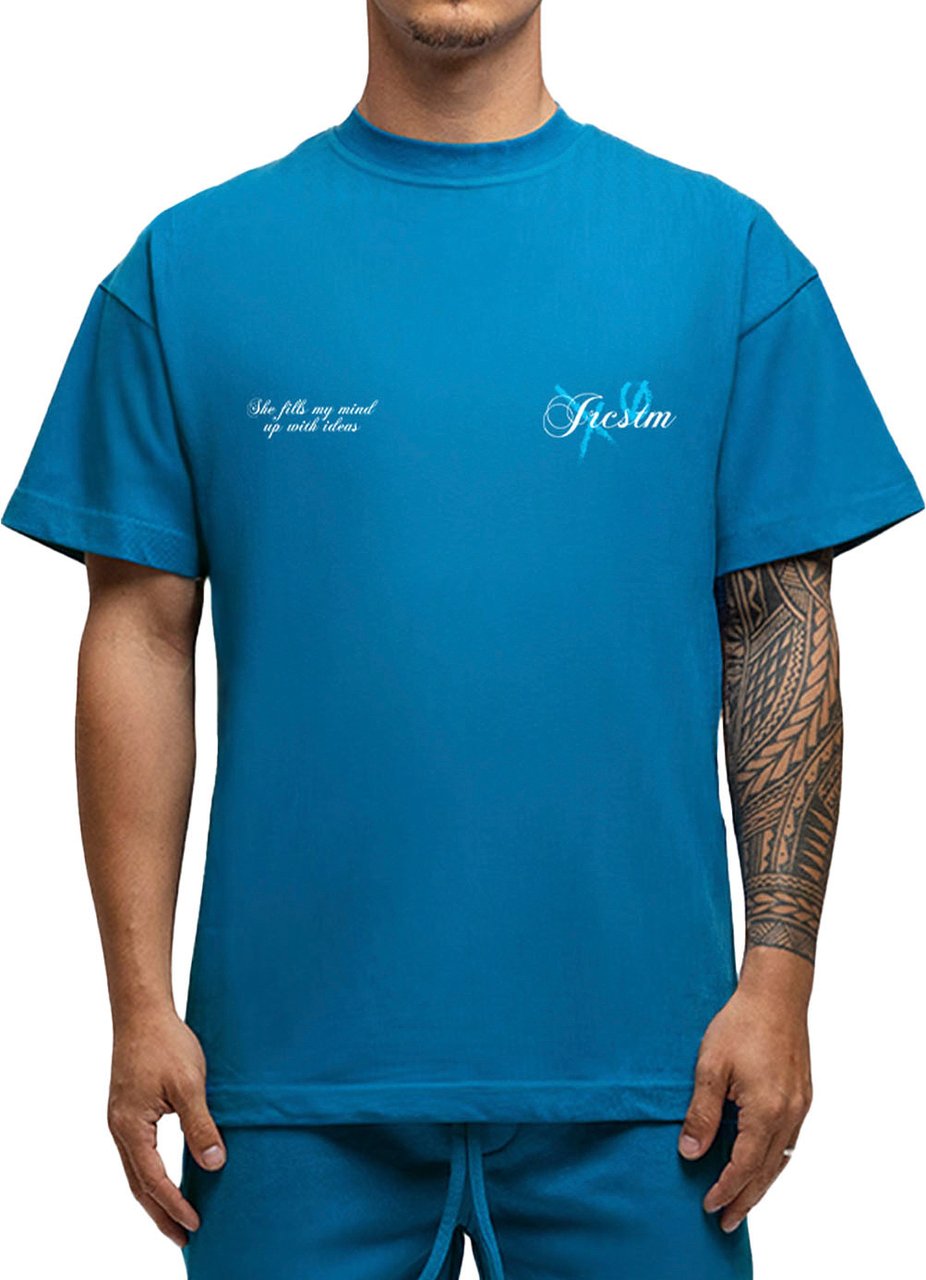 JORCUSTOM Angel SumSet Lf T-Shirt Petrol Blauw