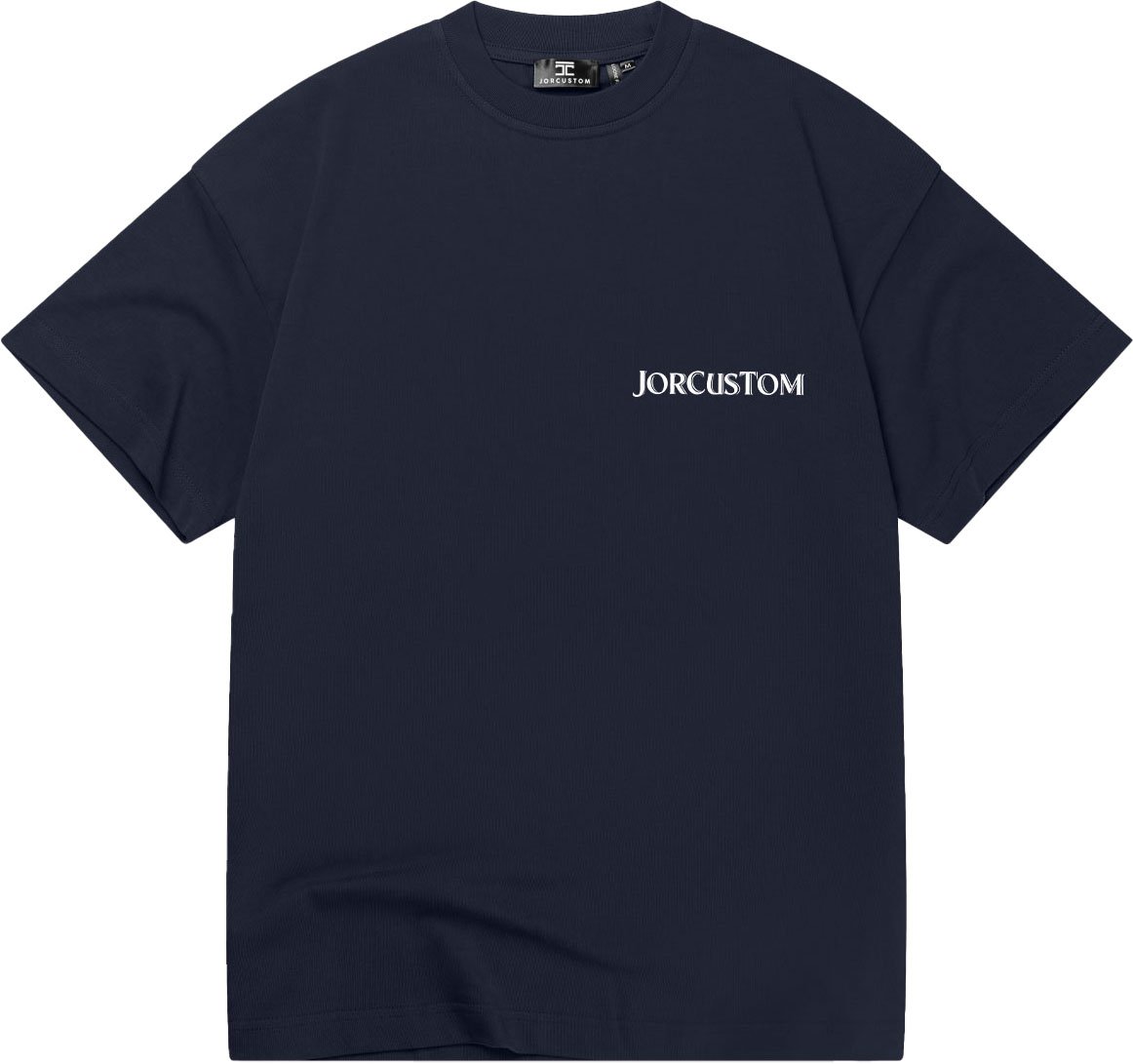JORCUSTOM Ribbon SumSet Lf T-Shirt Navy Blauw
