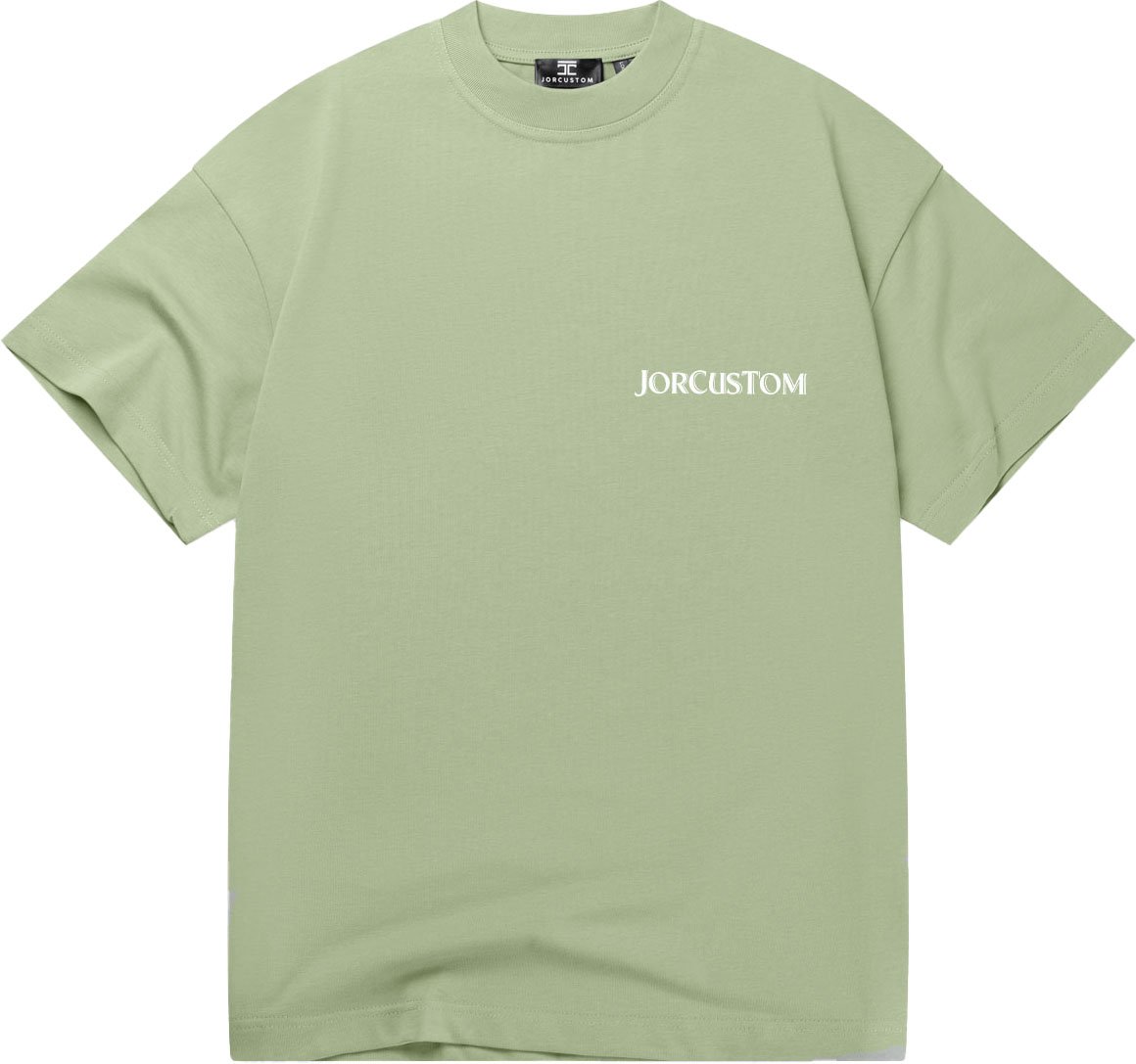 JORCUSTOM Ribbon SumSet Lf T-Shirt SageGreen Blauw