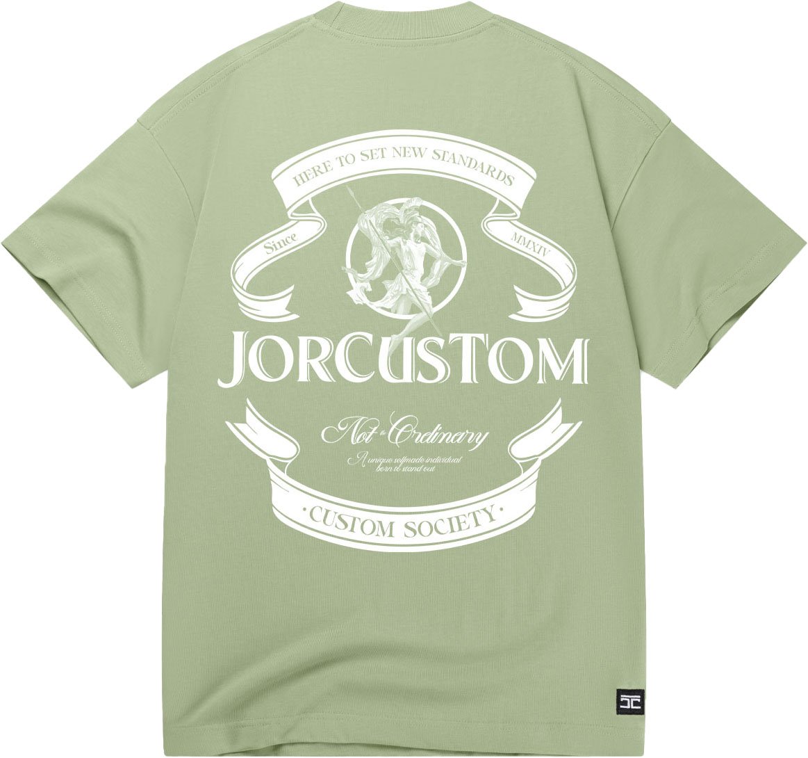JORCUSTOM Ribbon SumSet Lf T-Shirt SageGreen Blauw