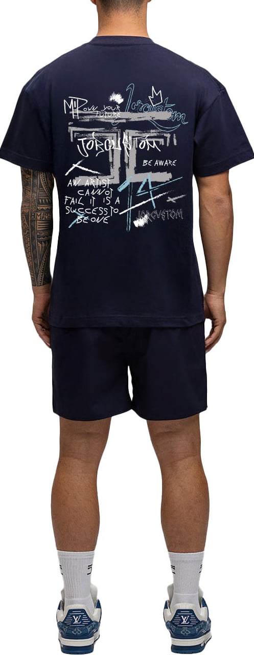 JORCUSTOM Artist SumSet Swimshort Navy Blauw