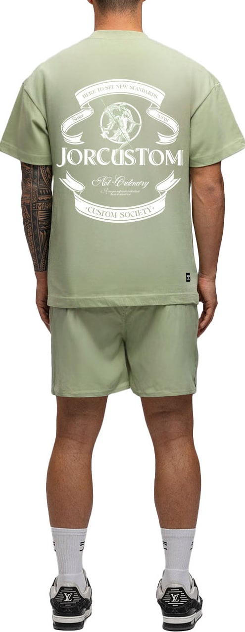 JORCUSTOM Ribbon SumSet Swimshort SageGreen Blauw