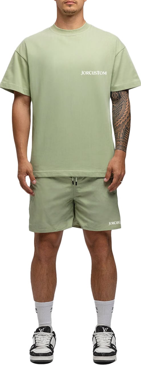 JORCUSTOM Ribbon SumSet Swimshort SageGreen Blauw