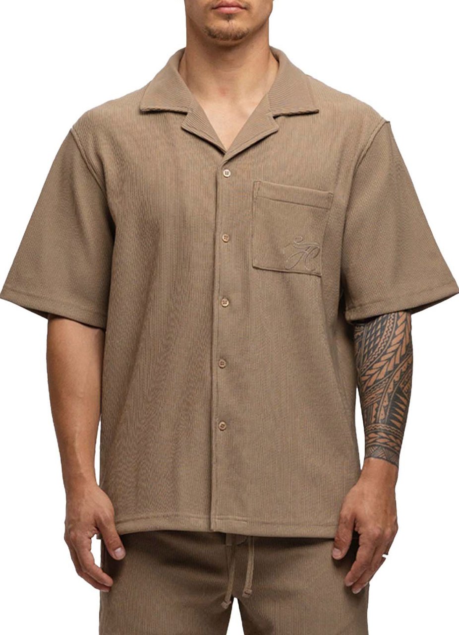 JORCUSTOM Pleated Shirt Sand Beige