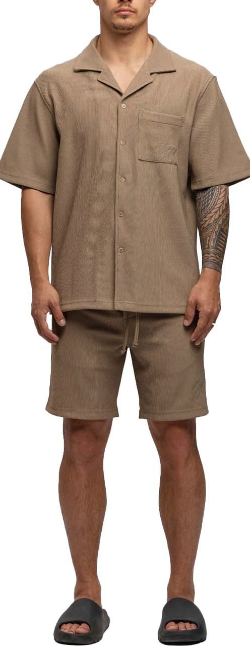 JORCUSTOM Pleated Short Sand Beige
