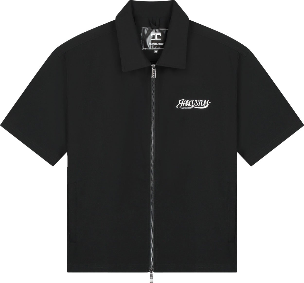 JORCUSTOM Coach Jacket Short Sleeve Black Zwart