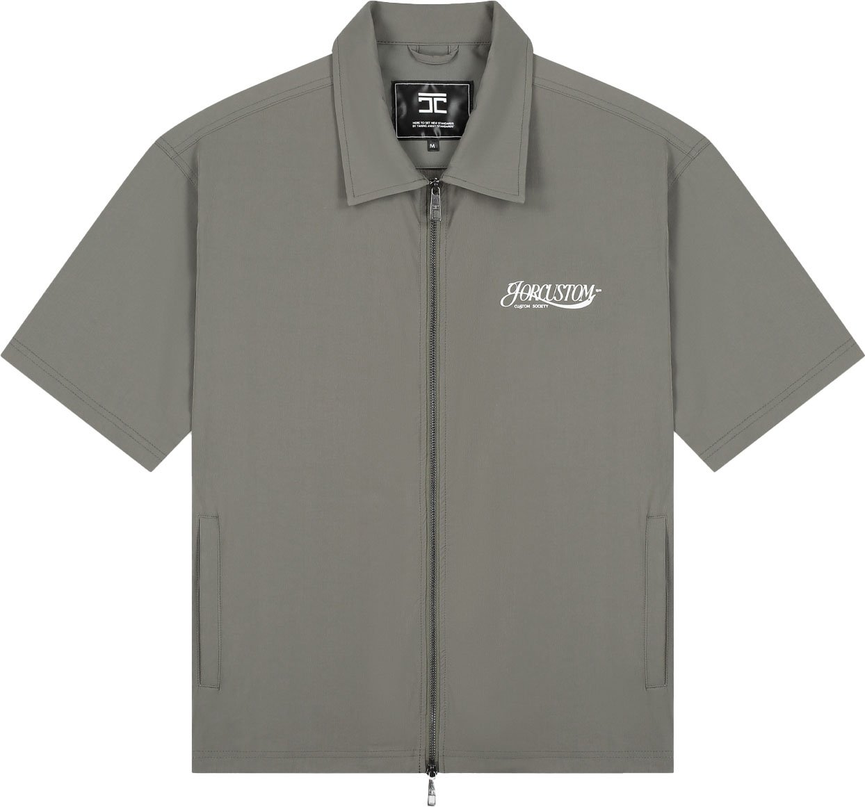 JORCUSTOM Coach Jacket Short Sleeve Grey Grijs