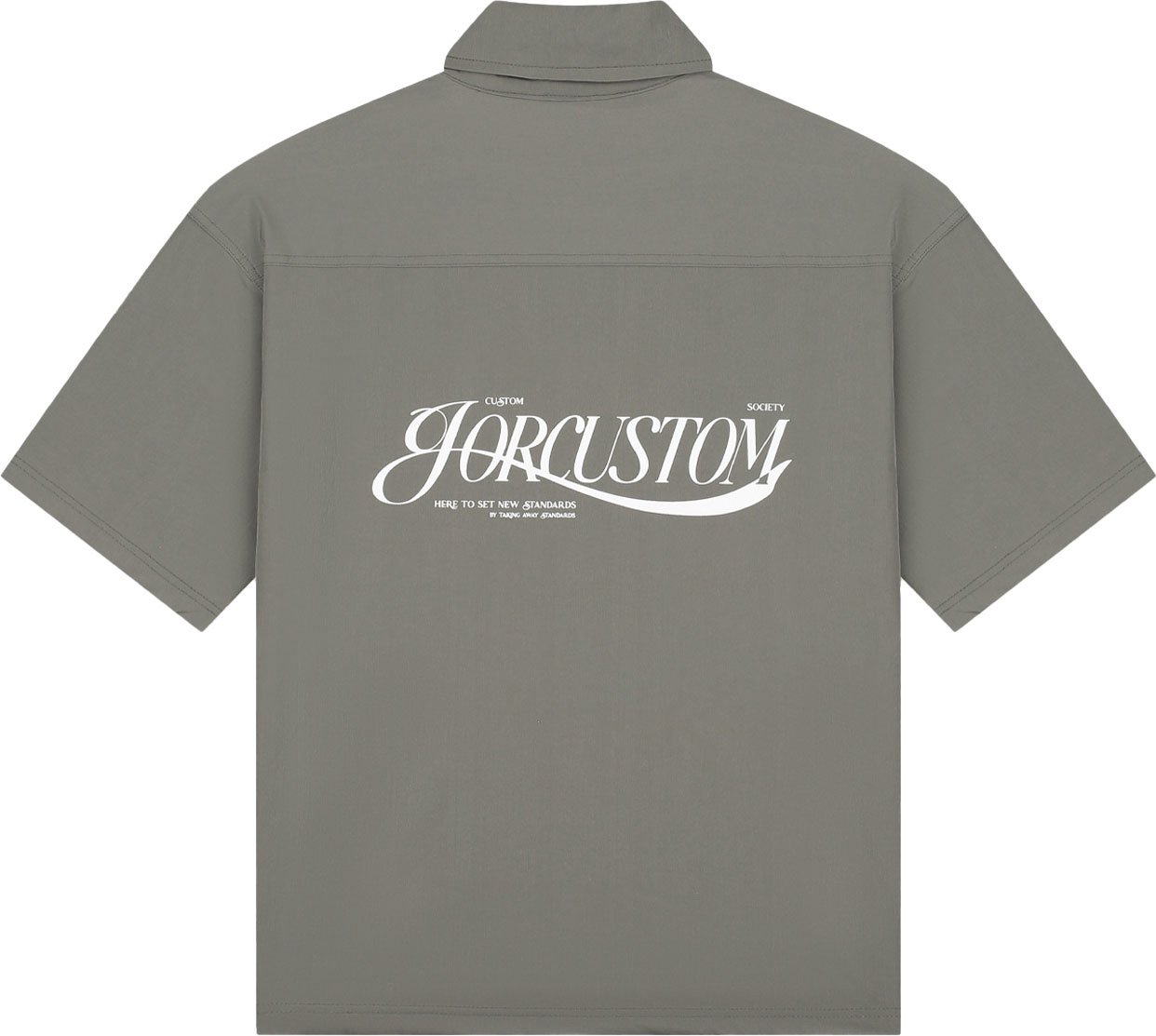 JORCUSTOM Coach Jacket Short Sleeve Grey Grijs