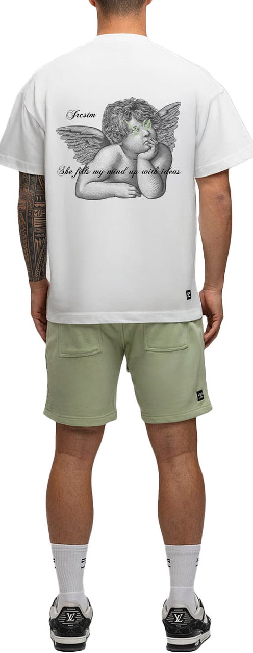 JORCUSTOM Artist SumSet Lf T-Shirt Wh-Petrol Blauw