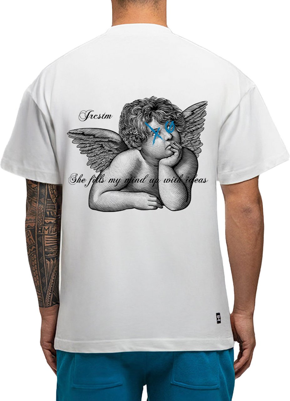 JORCUSTOM Artist SumSet Lf T-Shirt Wh-Navy Blauw