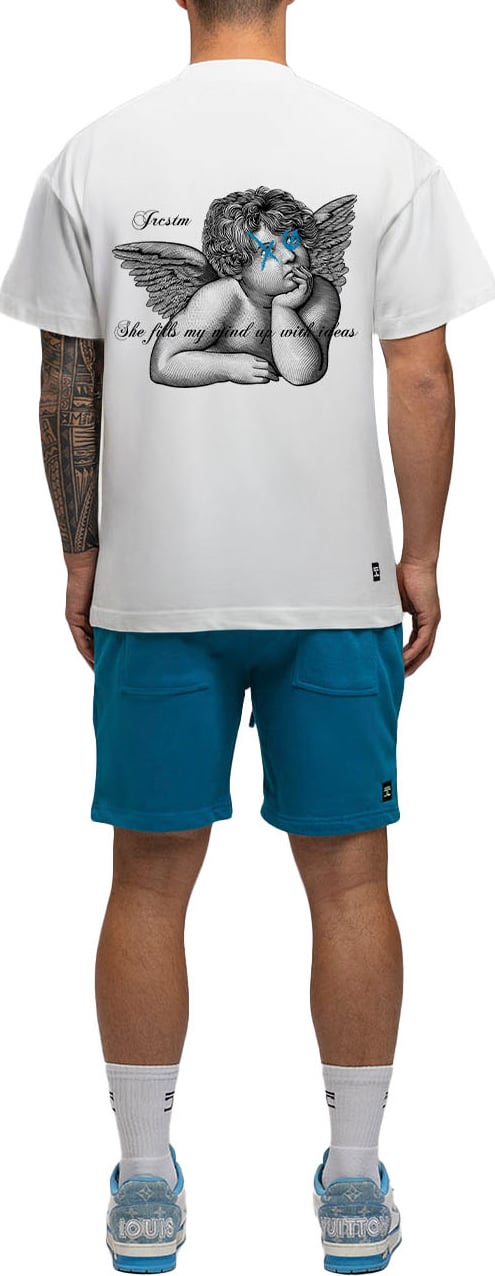 JORCUSTOM Artist SumSet Lf T-Shirt Wh-Navy Blauw