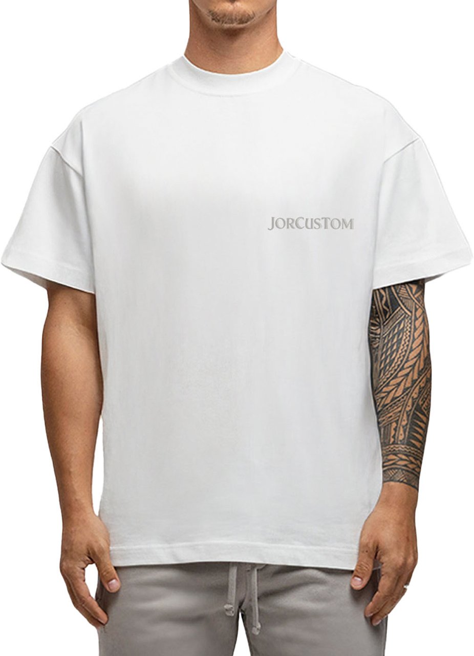 JORCUSTOM Angel SumSet Lf T-Shirt Wh-Petrol Blauw