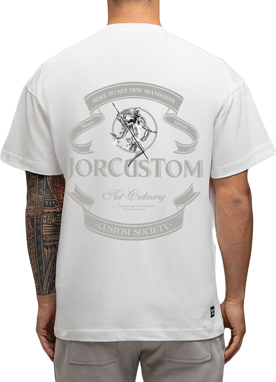 JORCUSTOM Angel SumSet Lf T-Shirt Wh-Petrol Blauw