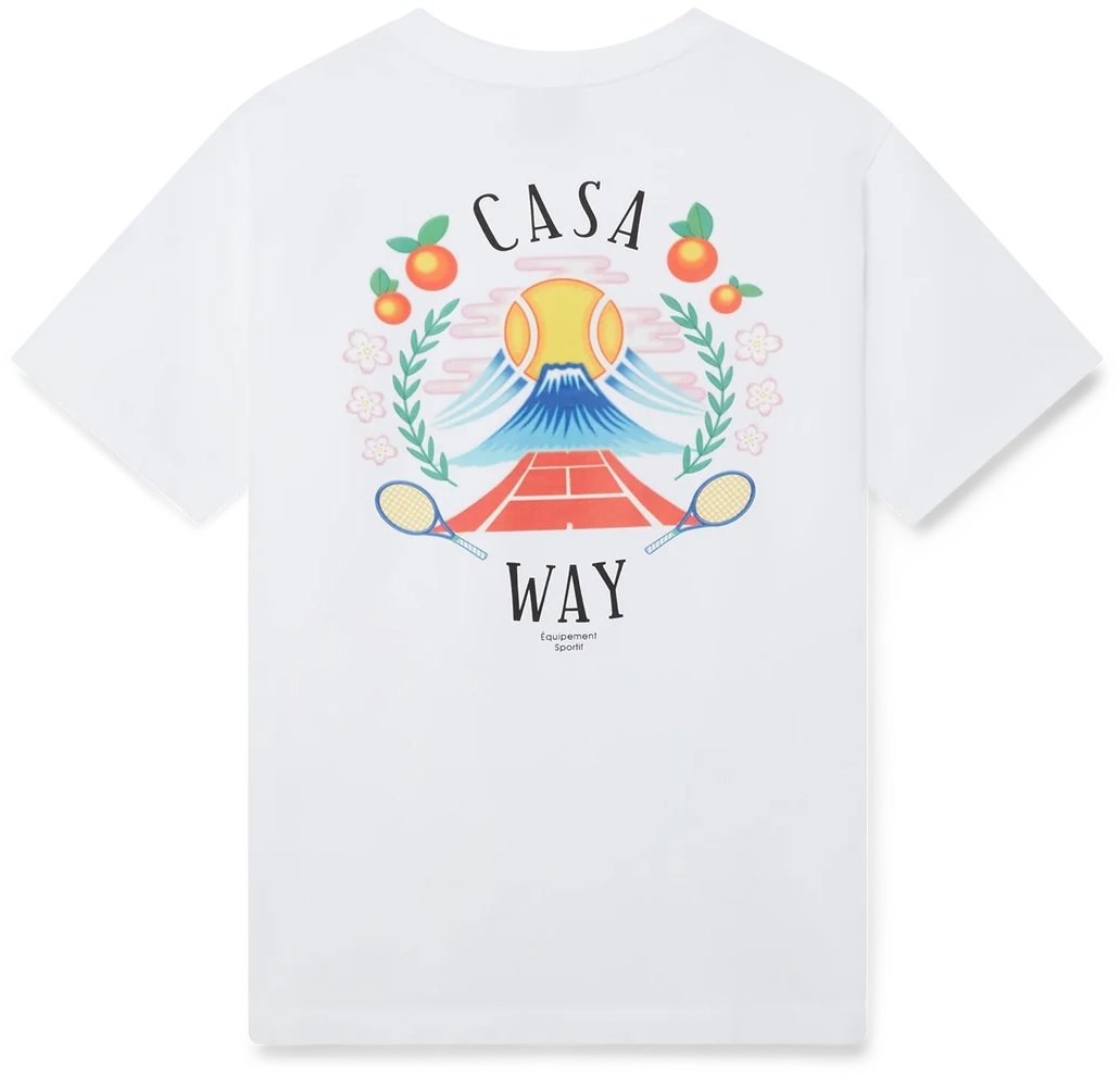 Casablanca t-shirt wit met front and backprint Wit