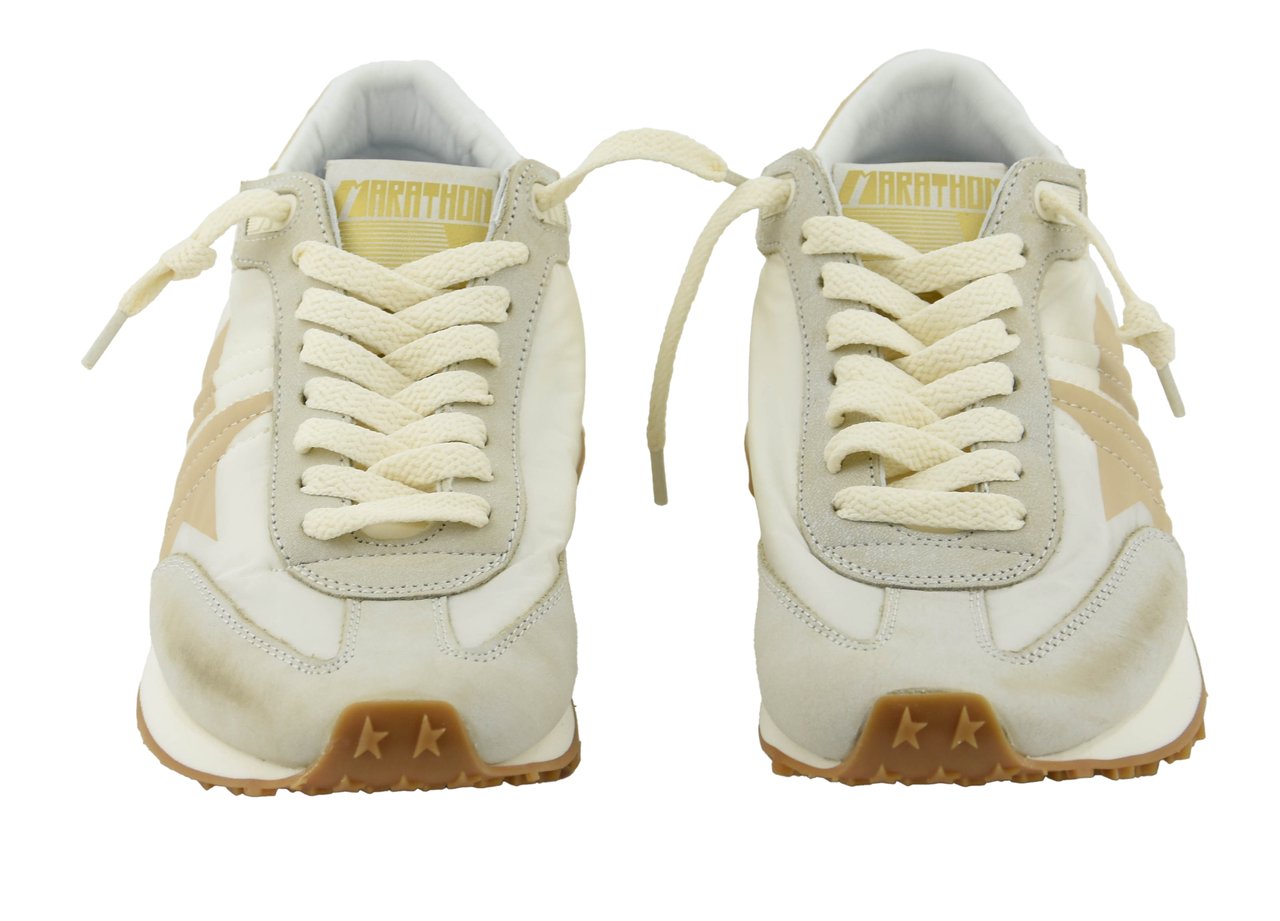 Golden Goose Marathon White Beige Wit