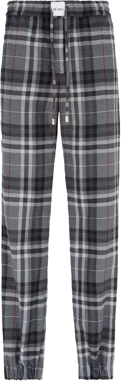 The Attico The Attico Cotton Check Pants Grey Dessin Grijs