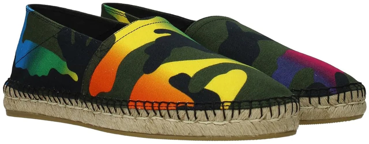 Valentino Garavani Valentino Garavani Canvas Espadrillas Groen