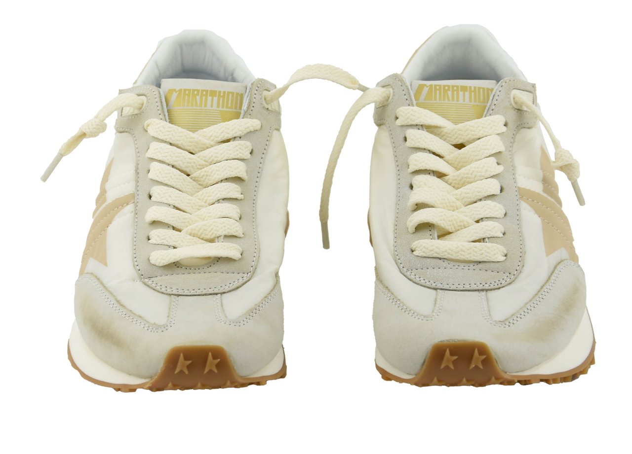 Golden Goose Marathon White Beige Wit