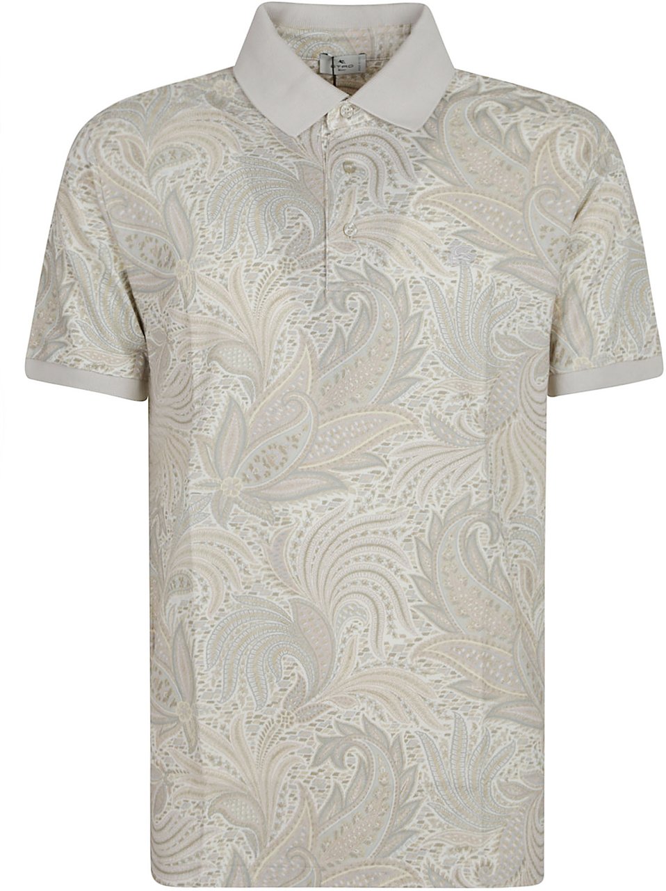 Etro Roma Short Sleeve Polo Shirt Brown Bruin